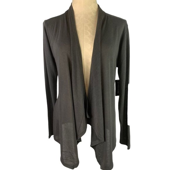 Small Allie & Rob Gray Lightweight Women's Sweater Open Cardigan Long Sleeve New - Picture 1 of 9